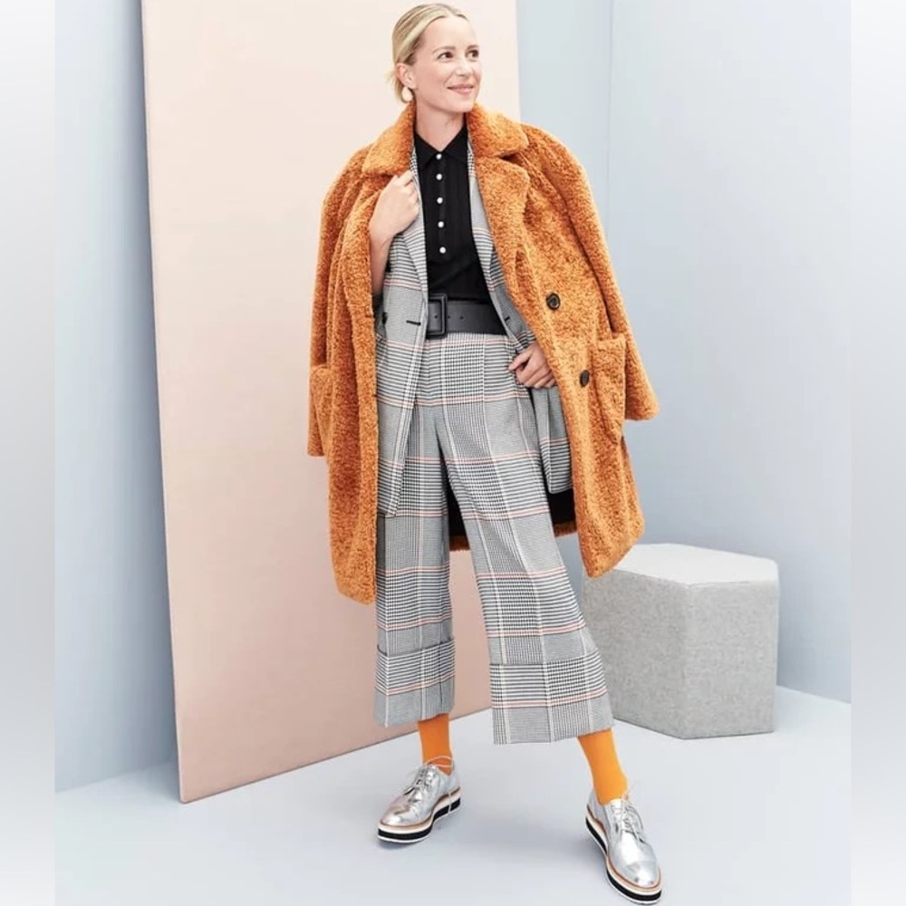 Halogen Plaid Wide-Leg Cropped Pants Fall Sophisticated Workwear